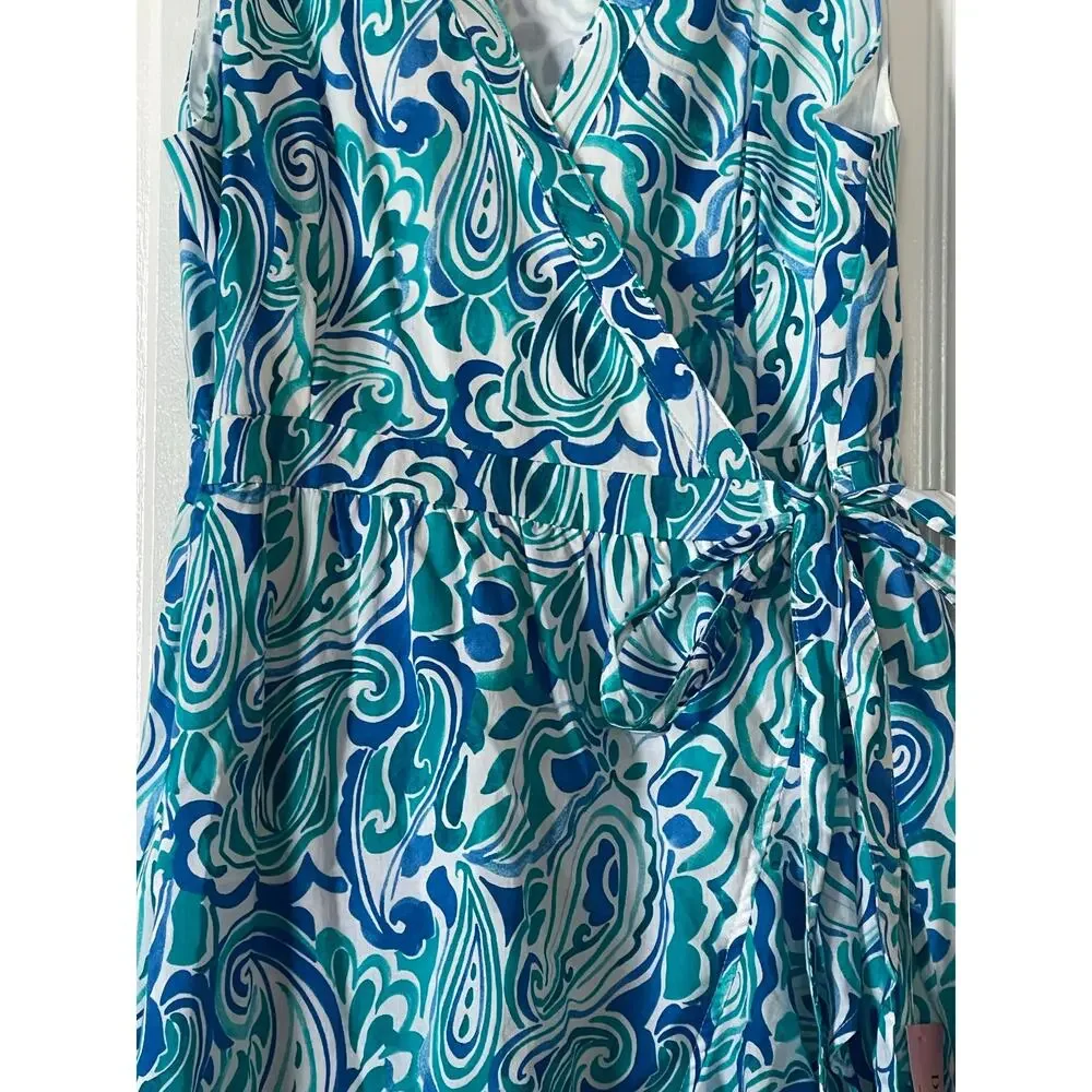 NWT Venus Ruffle High-Low Wrap Dress Size 6